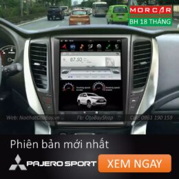 Màn hình Tesla xe Mitsubishi Pajero Sport 2016-2019