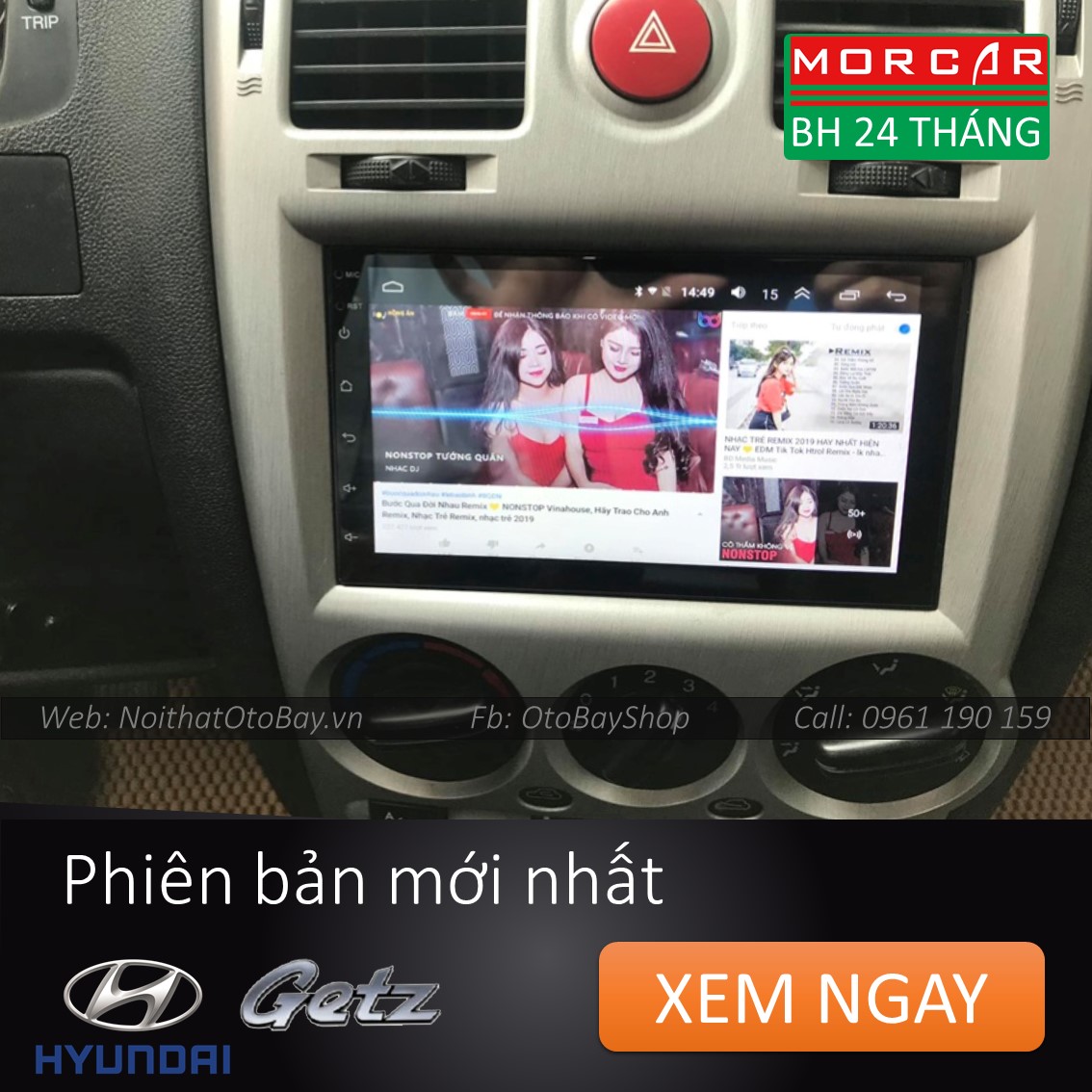 Màn hình android xe Hyundai Getz