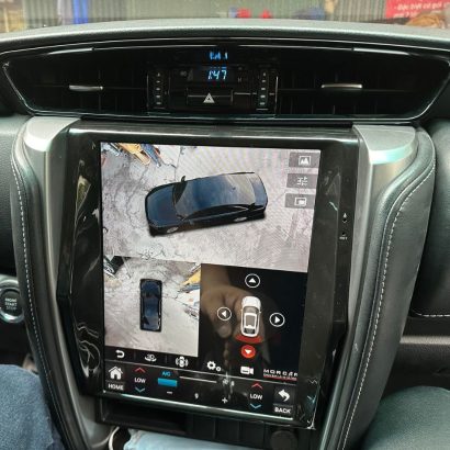 Lắp màn màn hình android Tesla Fortuner