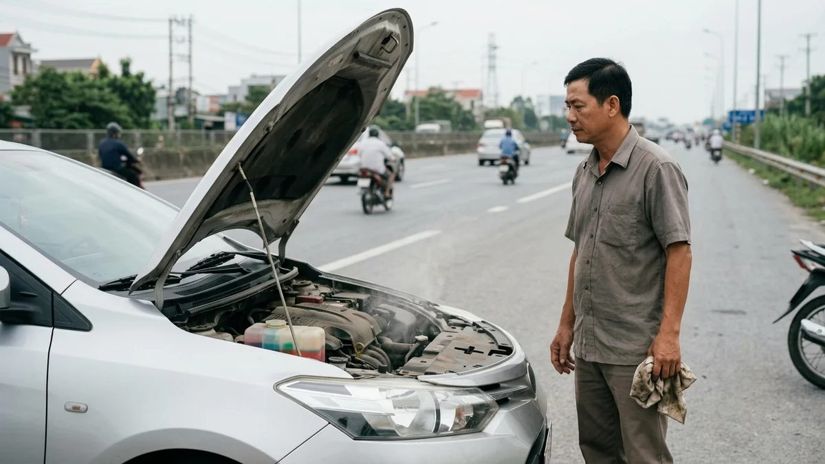 Cách xử lý xe ô tô bị sôi nước két làm mát và hạ nhiệt động cơ an toàn