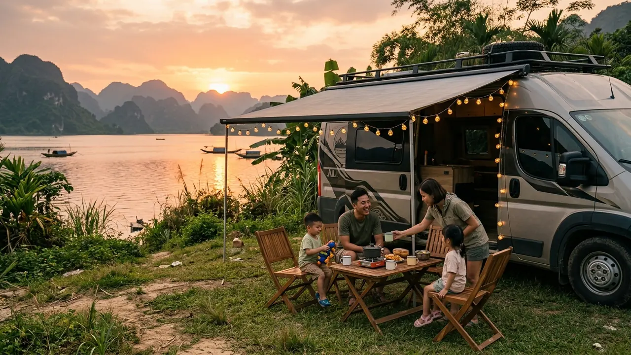Ý tưởng giải pháp độ xe Mobihome và campervan dã ngoại gia đình OtoHome